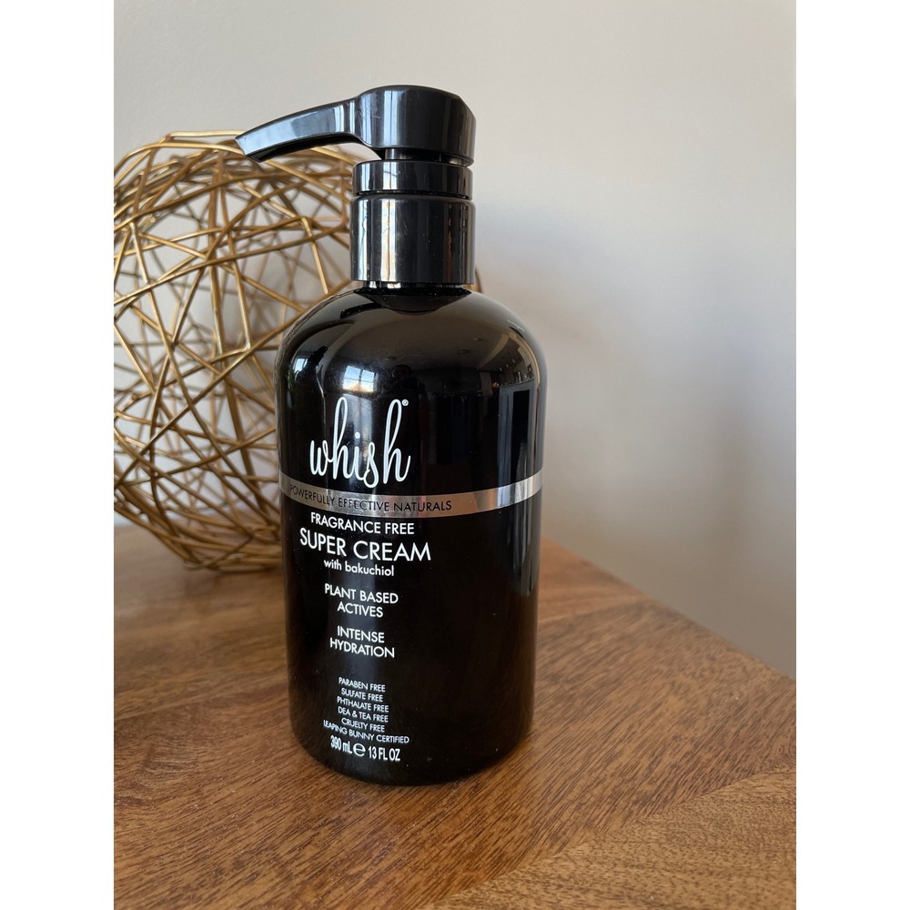 Whish MEGA Super Cream Bakuchiol Fragrance Free Intense Hydration 13 fl oz 380ml